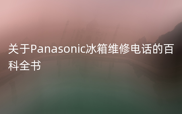 关于Panasonic冰箱维修电话的百科全书