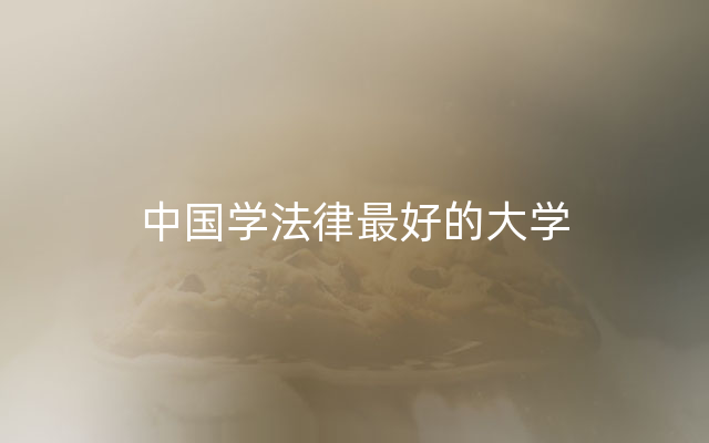 中国学法律最好的大学