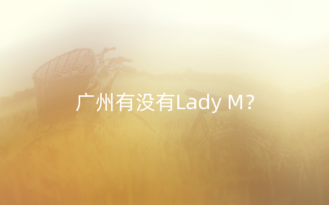 广州有没有Lady M？