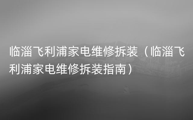 临淄飞利浦家电维修拆装（临淄飞利浦家电维修拆装