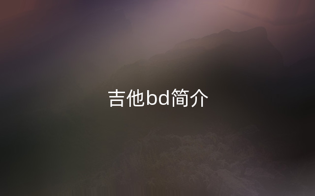 吉他bd简介