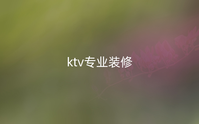 ktv专业装修