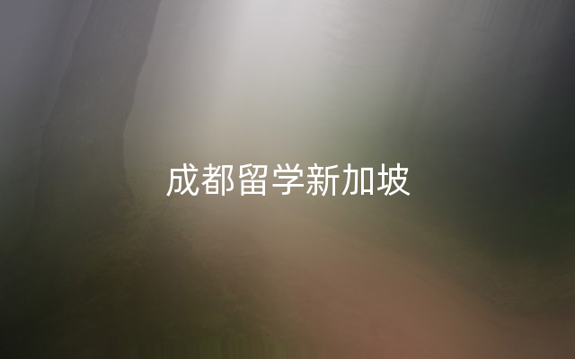 成都留学新加坡